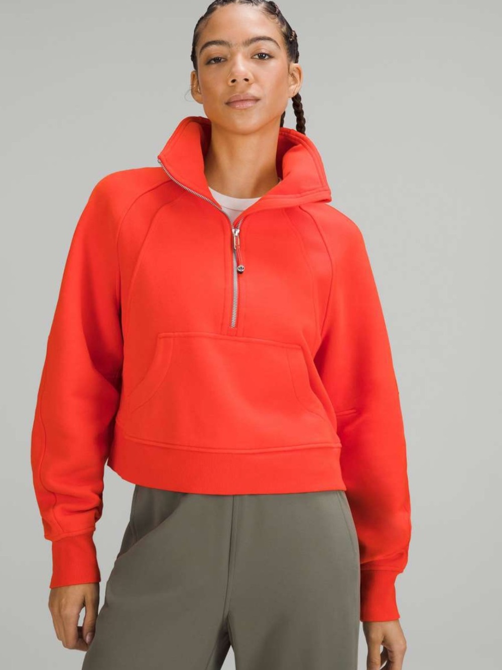 NWT Lululemon Scuba Oversized Funnel Neck Half-Zip Sweatshirt - Solar Orange